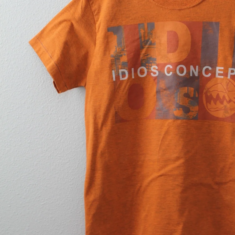 🆕 Idios Orange T-Shirt‎ Printed